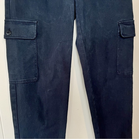 Aritzia Wilfred Free Modern Cargo Pants 2 black pockets tapered high rise waist - Picture 5 of 12